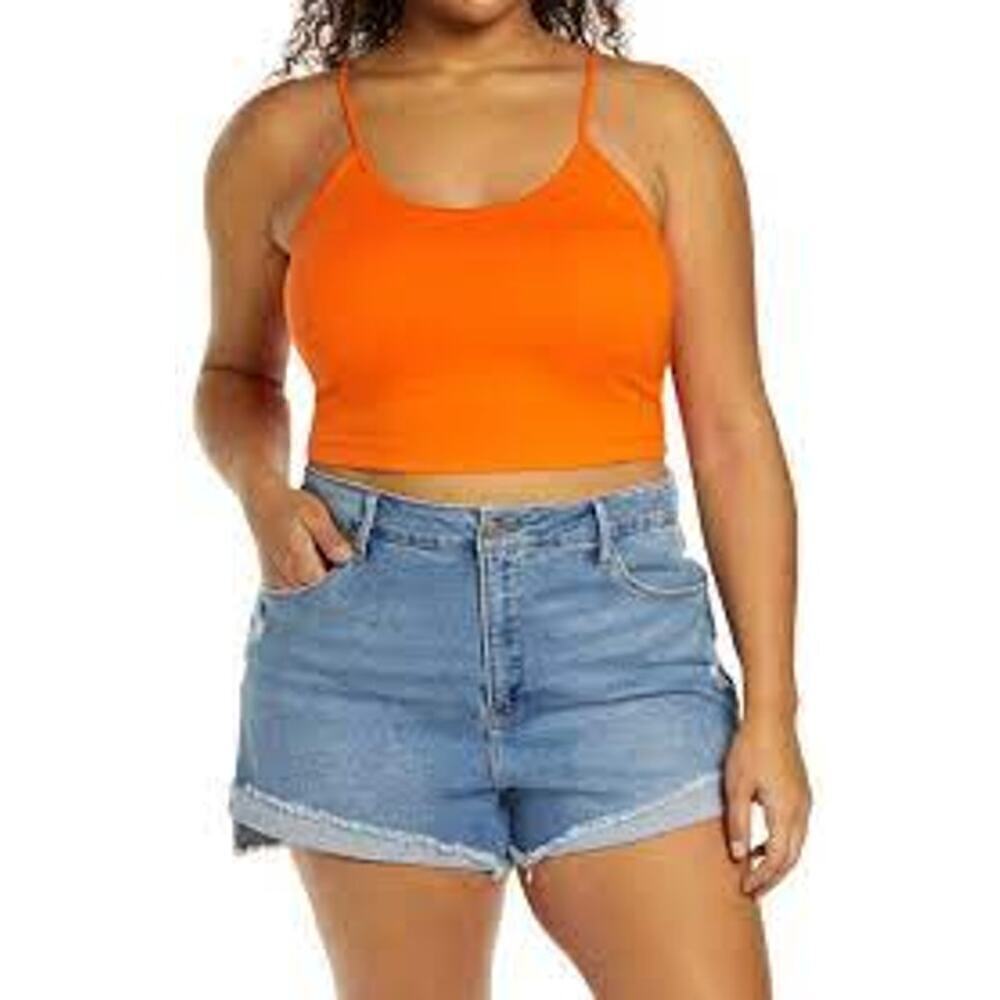 NWT BP cropped orange cami tank 1X